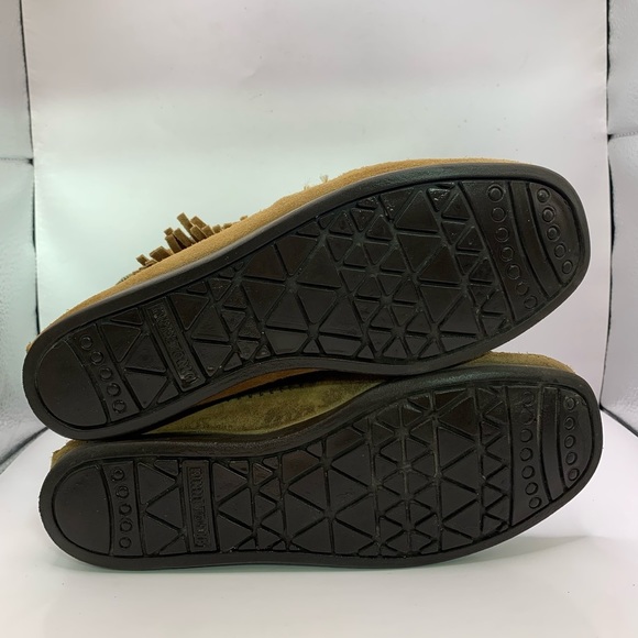 Minnetonka Women’s Fringe Ankle Boots Brown Leather Size 7 - Picture 7 of 9